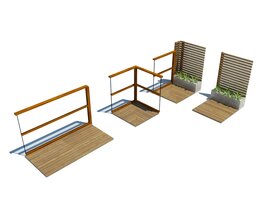 Modular Garden Fence 3D модель