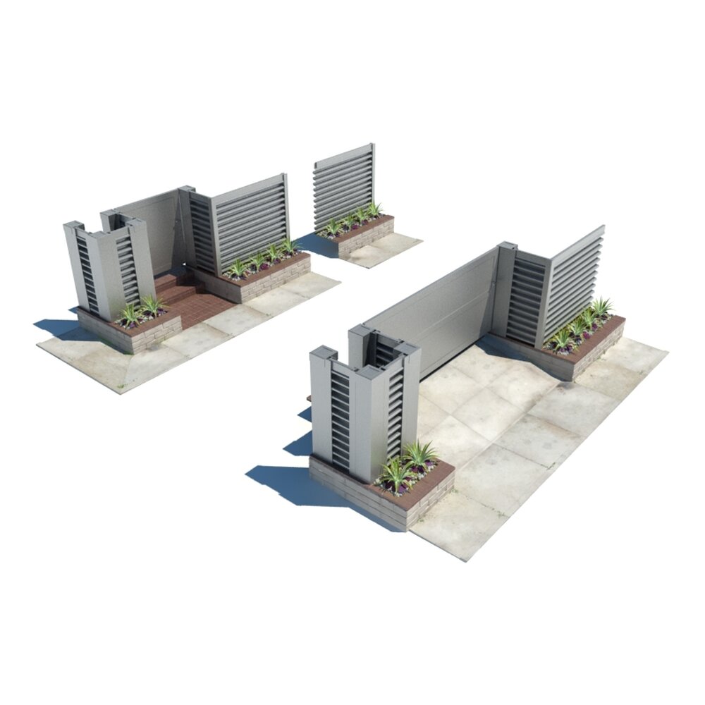 Urban Block Fence 3D модель