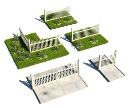Various Garden Fence Designs 3D-Modell