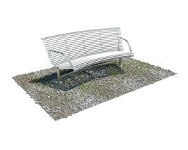 Park Bench Solitude 3D модель