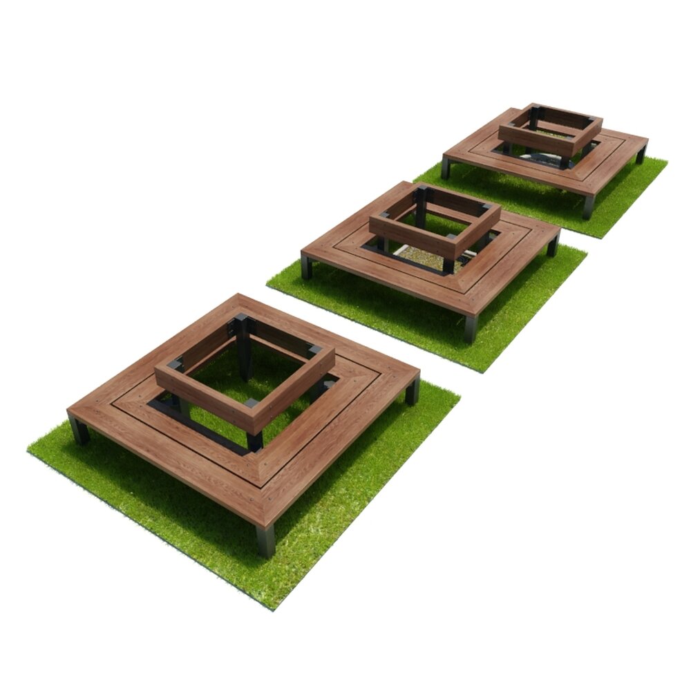 Graduated Garden Planters 3D модель