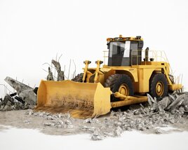 Construction Bulldozer 3D модель