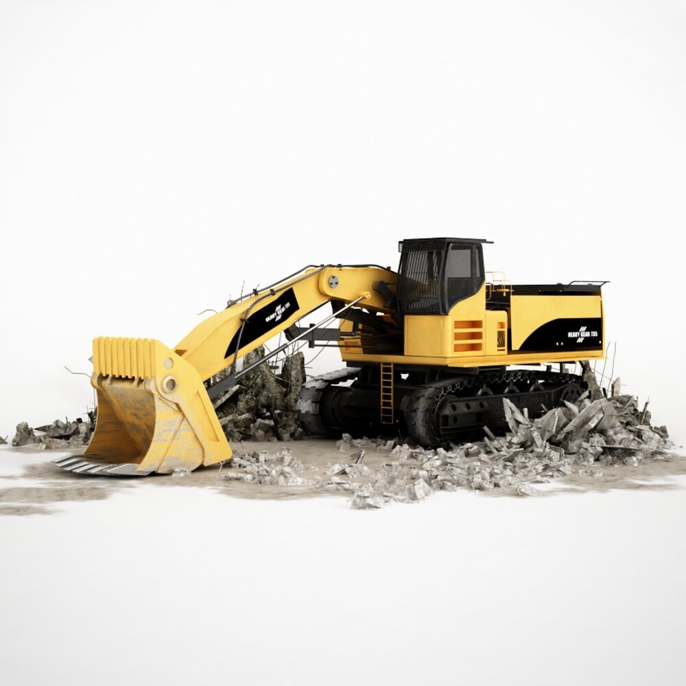 Industrial Excavator 3D-Modell