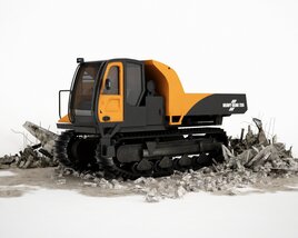Tracked Forestry Mulcher 3D 모델 