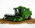 Green Combine Harvester Modèle 3d