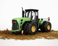 Green Farm Tractor 04 3D 모델 