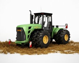 Green Farm Tractor 04 3D-Modell