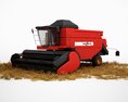 Red Combine Harvester 02 Modèle 3d