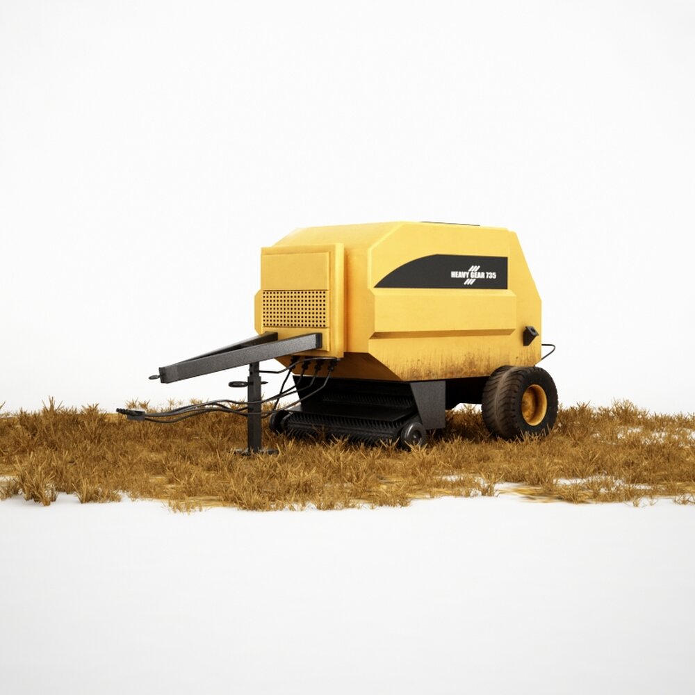 Yellow Hay Baler 3D модель