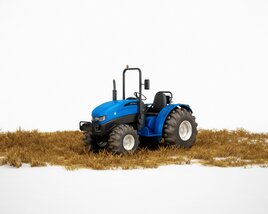Blue Farm Tractor 3D model