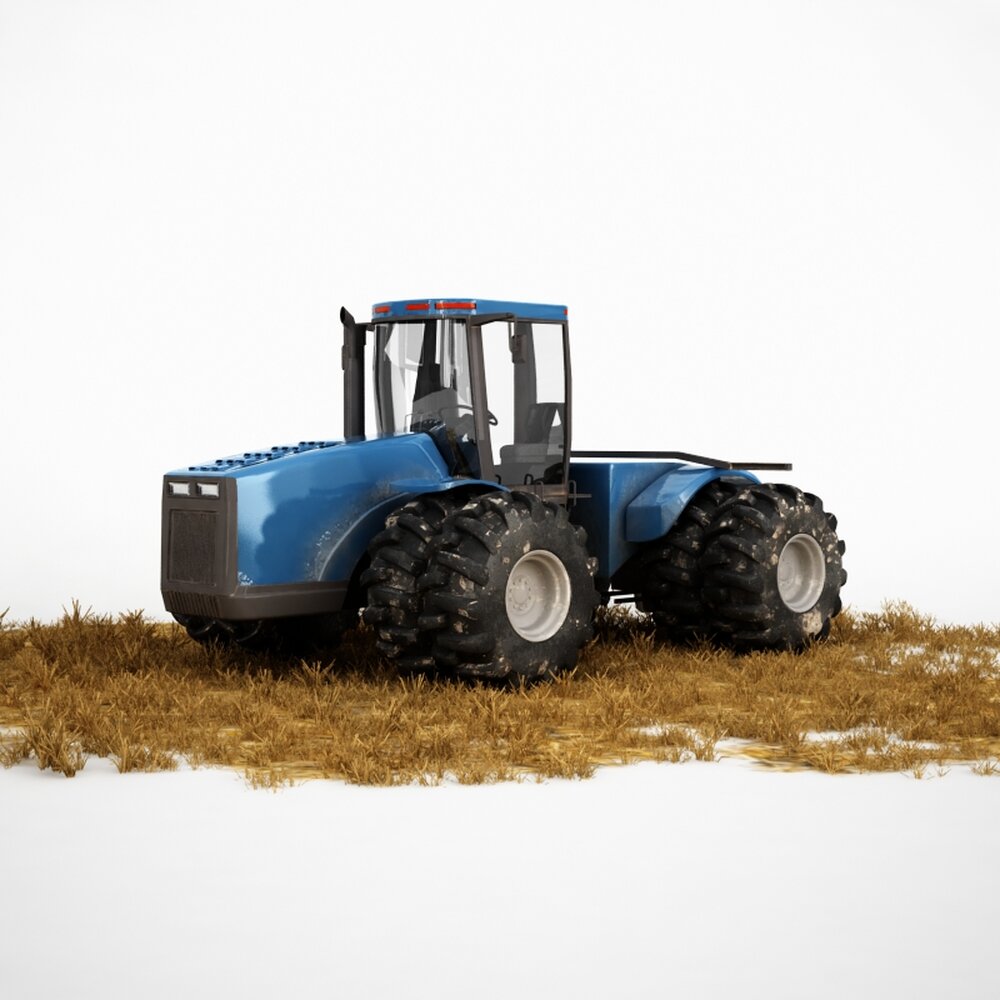 Blue Farm Tractor 3Dモデル