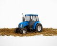 Blue Tractor 3D 모델 