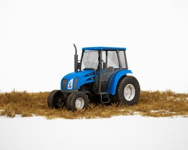 Blue Tractor Modelo 3d