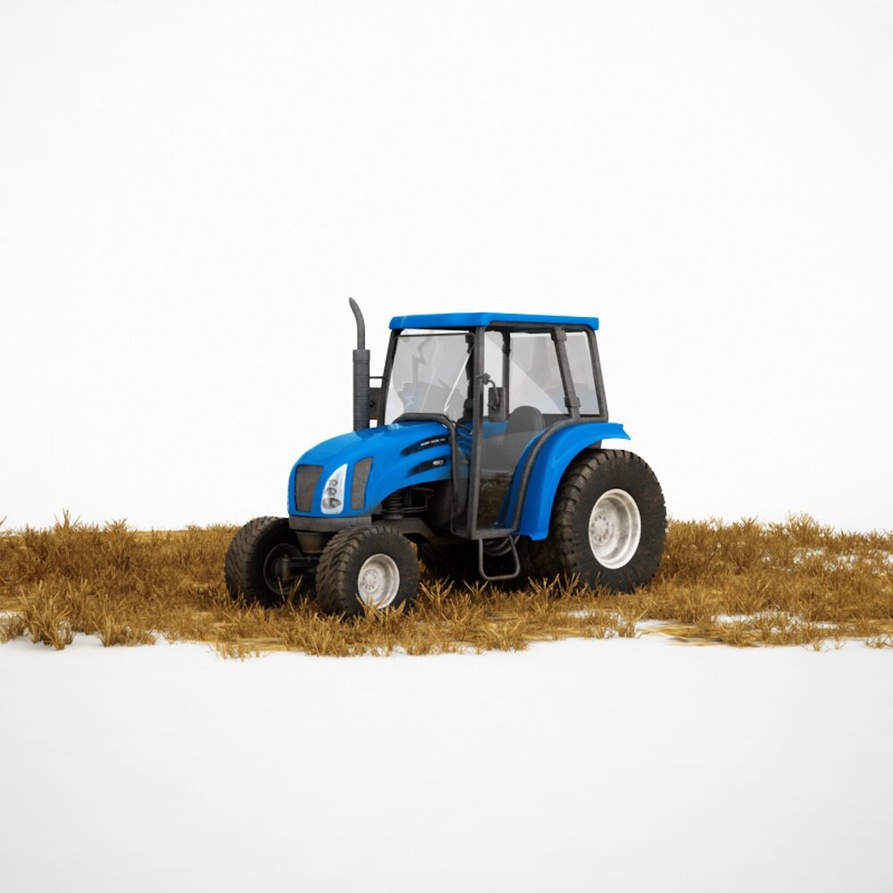 Blue Tractor 3D 모델 