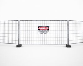 Security Barrier Fence 3Dモデル