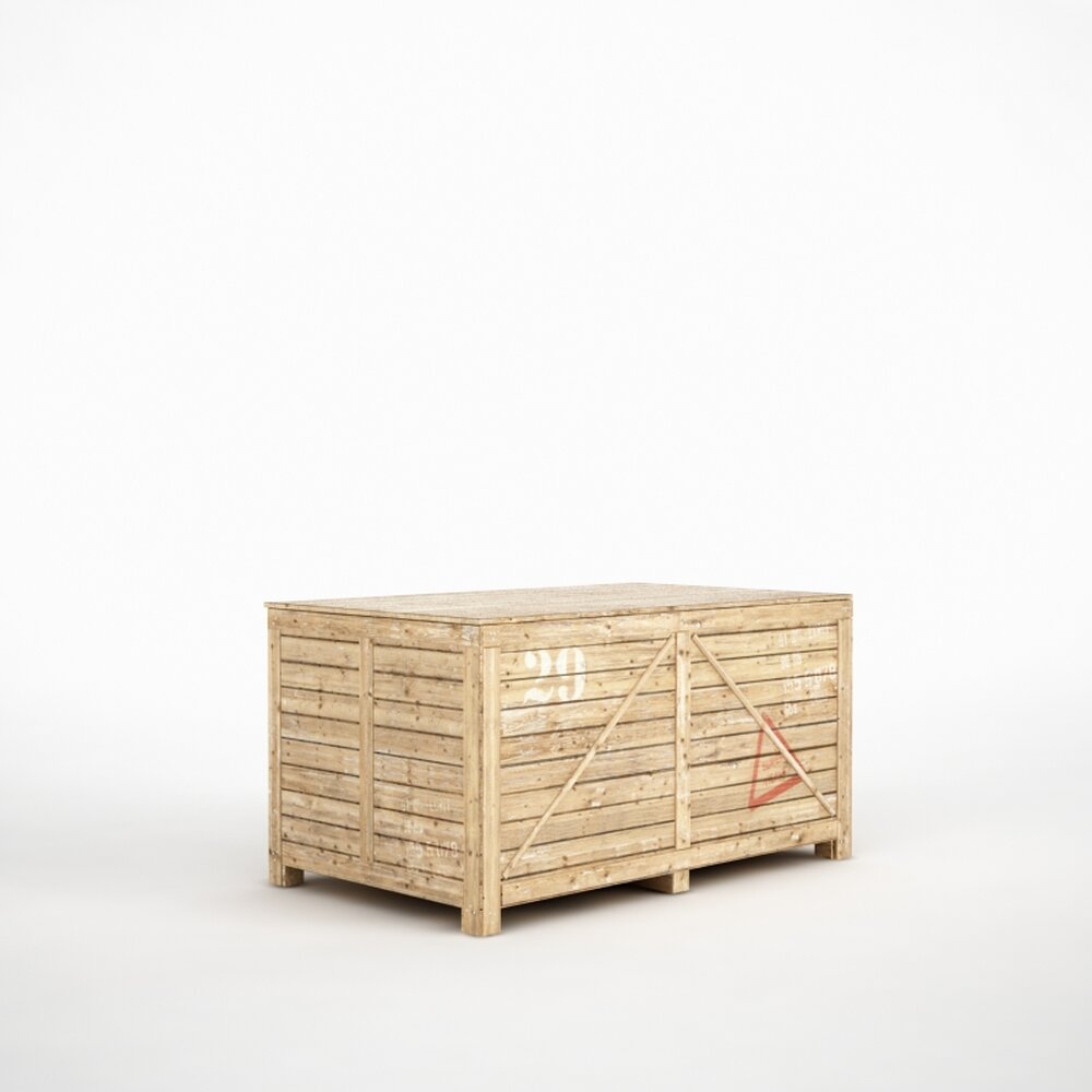 Wooden Crate 3D 모델 