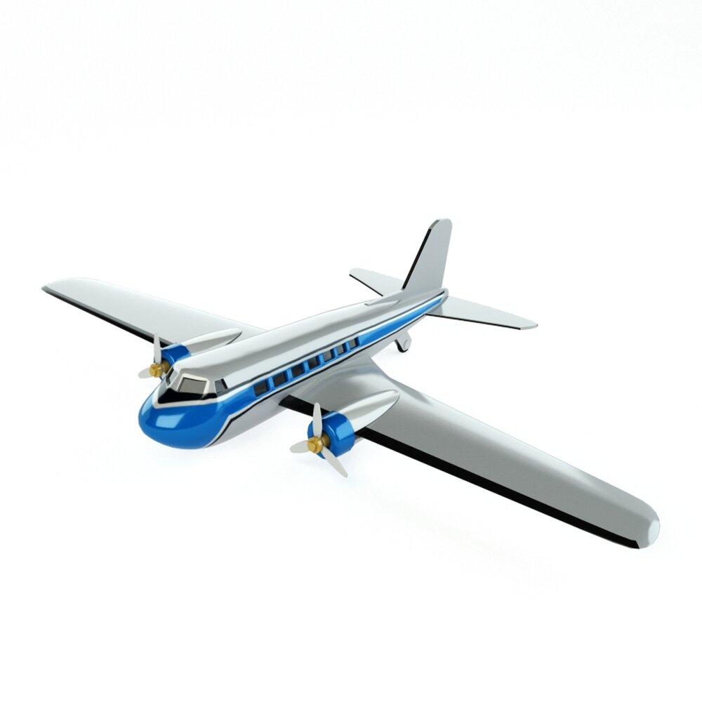Model Propeller Aircraft Modelo 3D
