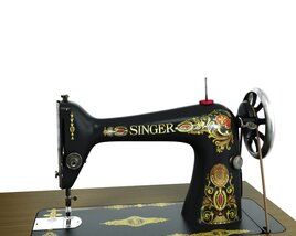 Vintage Sewing Machine 02 3D模型
