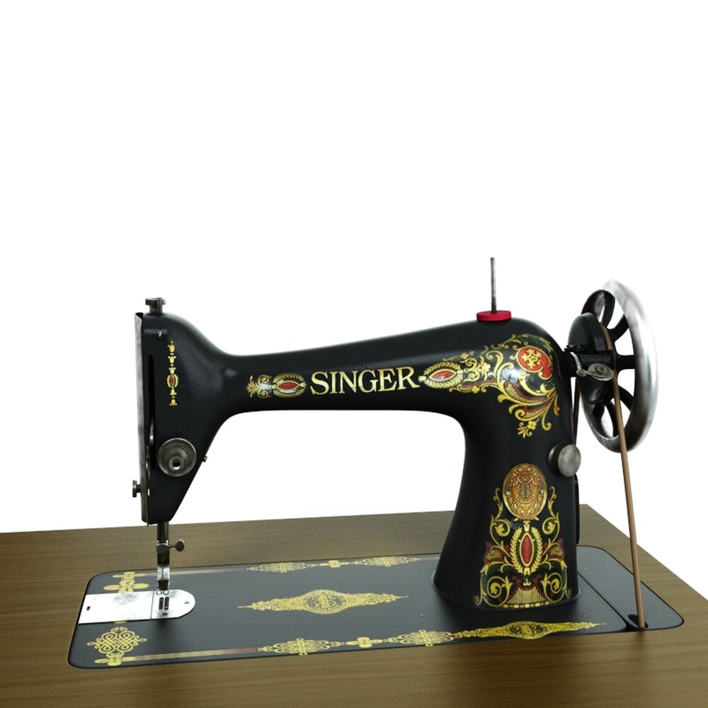 Vintage Sewing Machine 02 3D-Modell