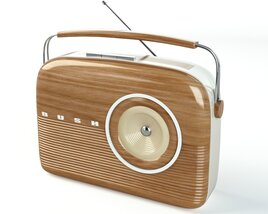 Vintage Style Radio 3D model
