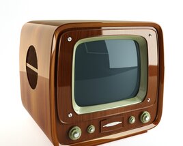 Vintage Television Set Modelo 3D