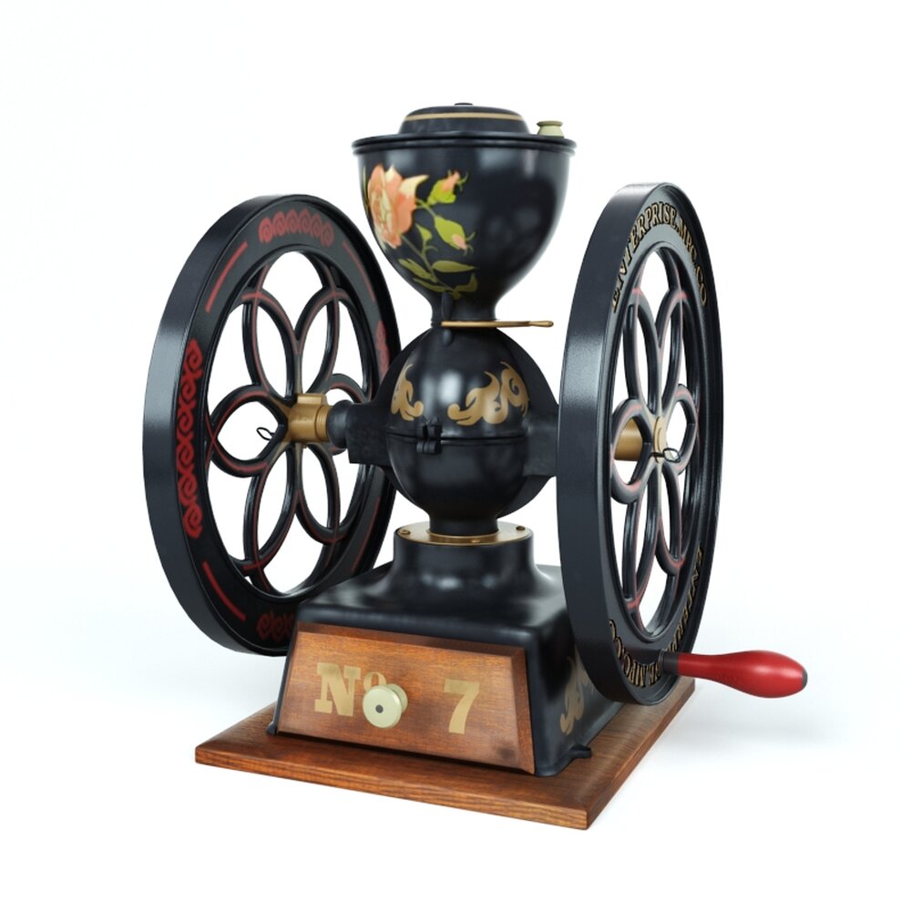Vintage Coffee Grinder 3D 모델 