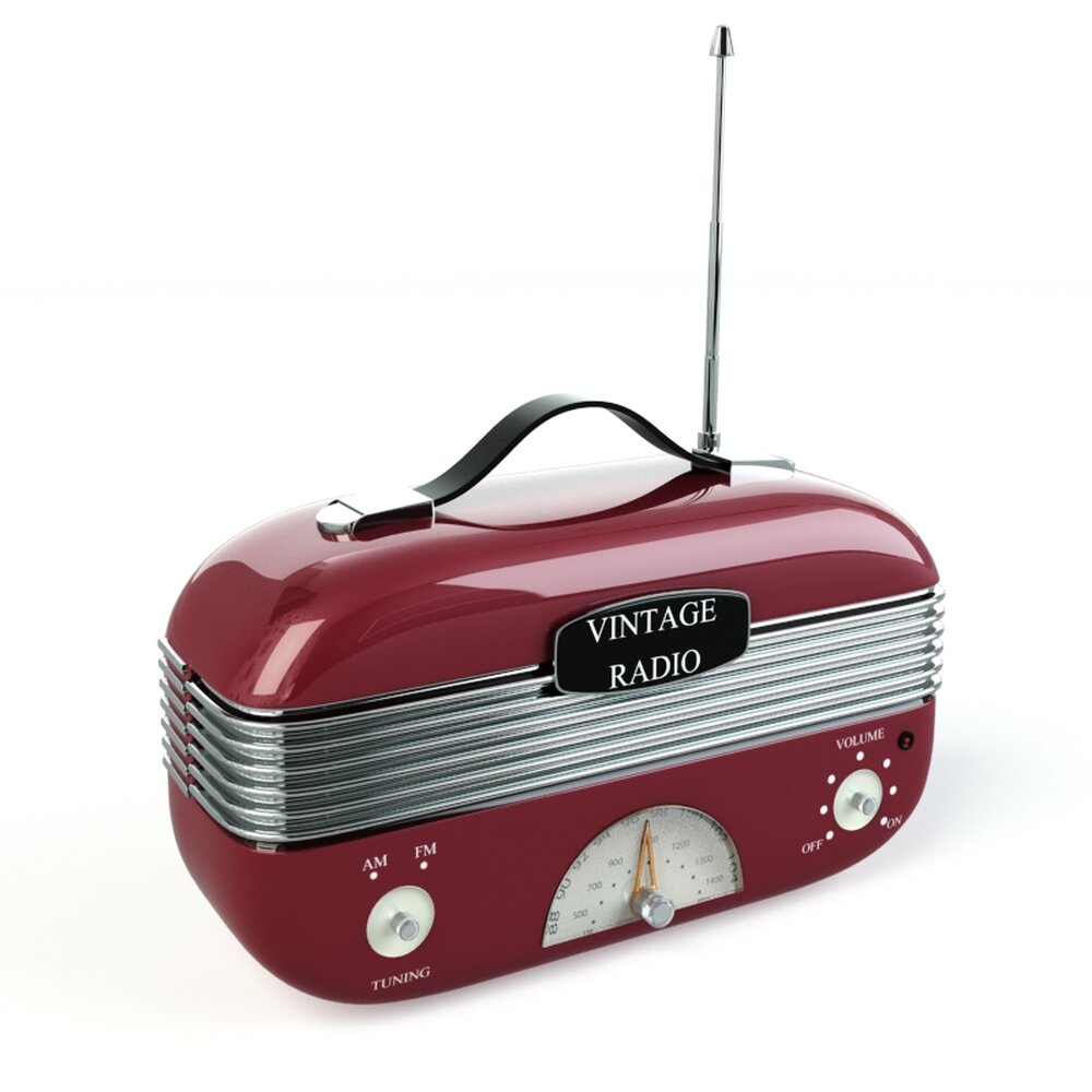 Classic Retro Radio 3D model