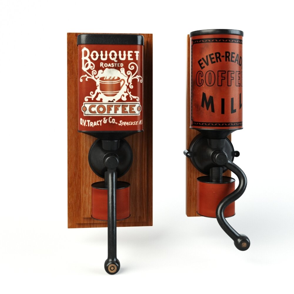 Vintage Coffee Grinders 3D-Modell