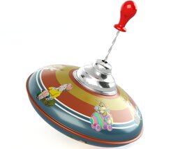 Colorful Spinning Top Toy 3D модель