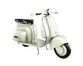 Vintage Style Scooter 3D модель