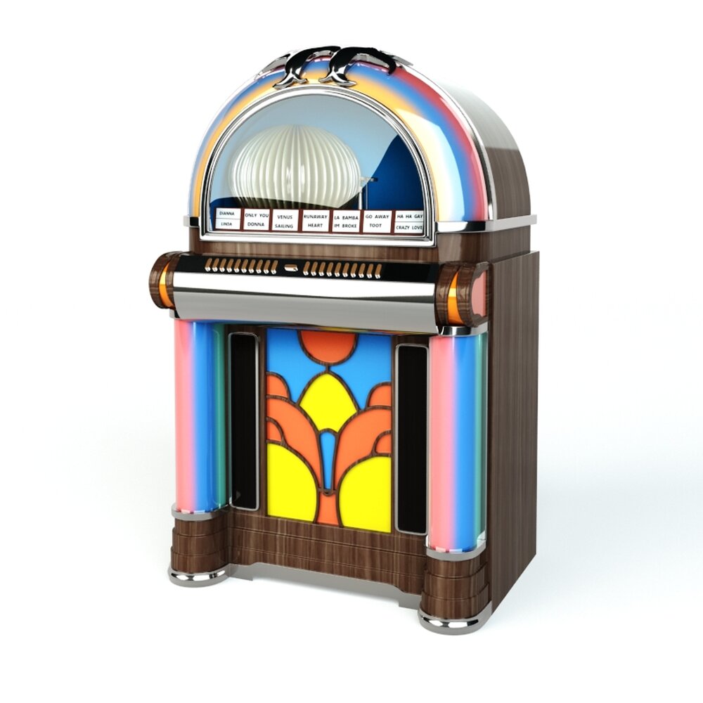 Vintage Jukebox Modello 3D
