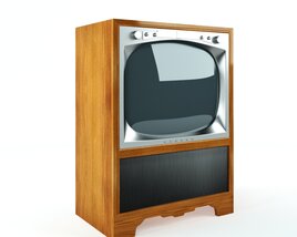 Vintage Television Cabinet 3D-Modell
