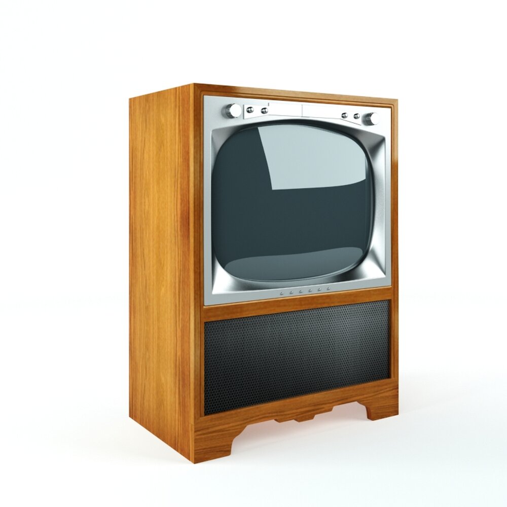 Vintage Television Cabinet 3D 모델 