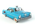 Vintage Blue Toy Car 3D модель
