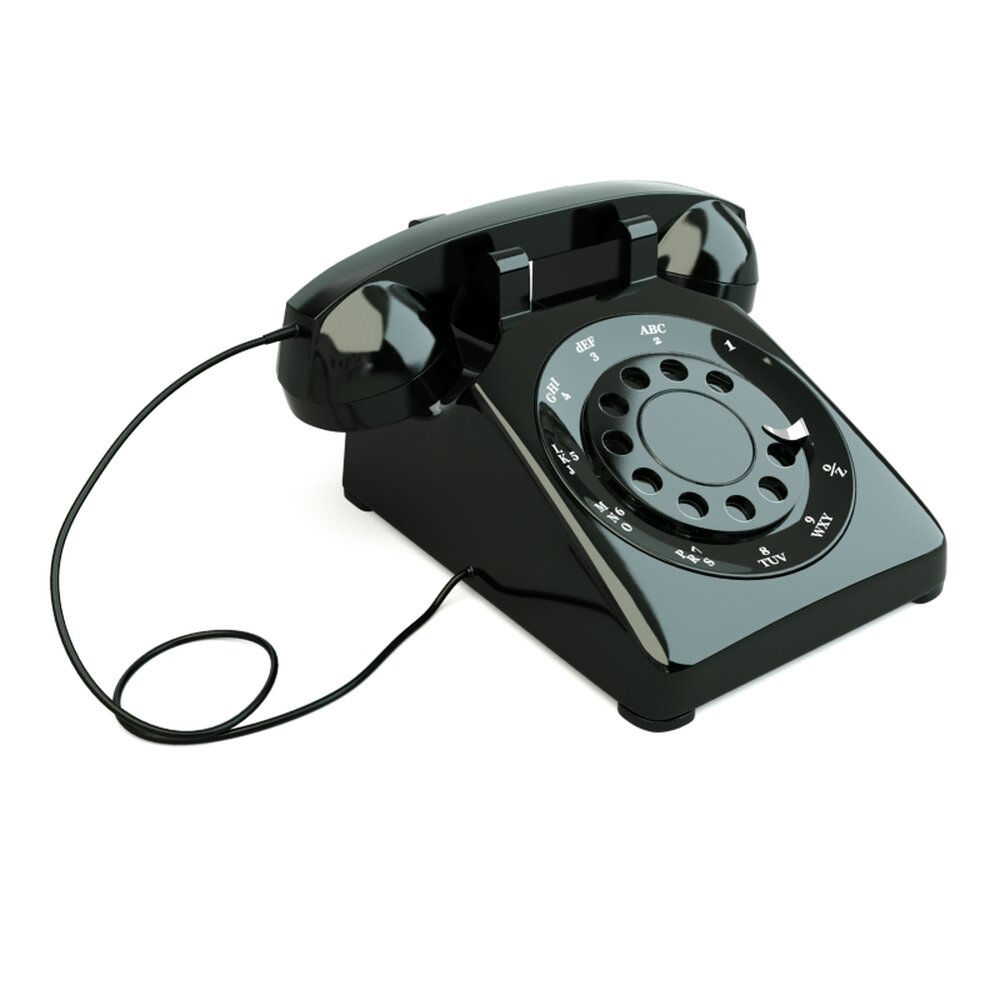 Vintage Rotary Telephone 03 3D модель