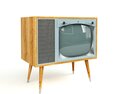 Vintage Television Set 06 3d model