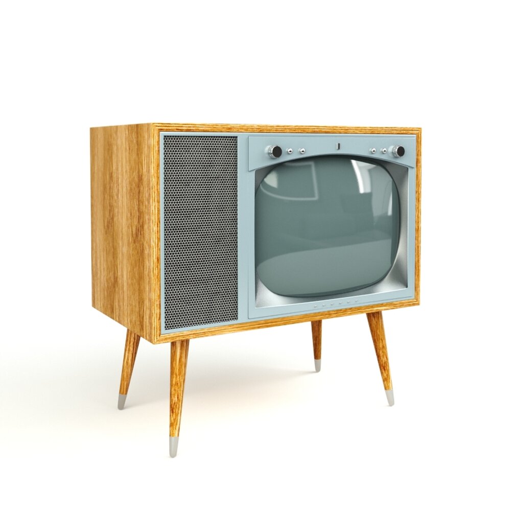 Vintage Television Set 06 3D 모델 