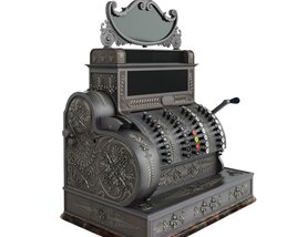 Vintage Cash Register Modelo 3d