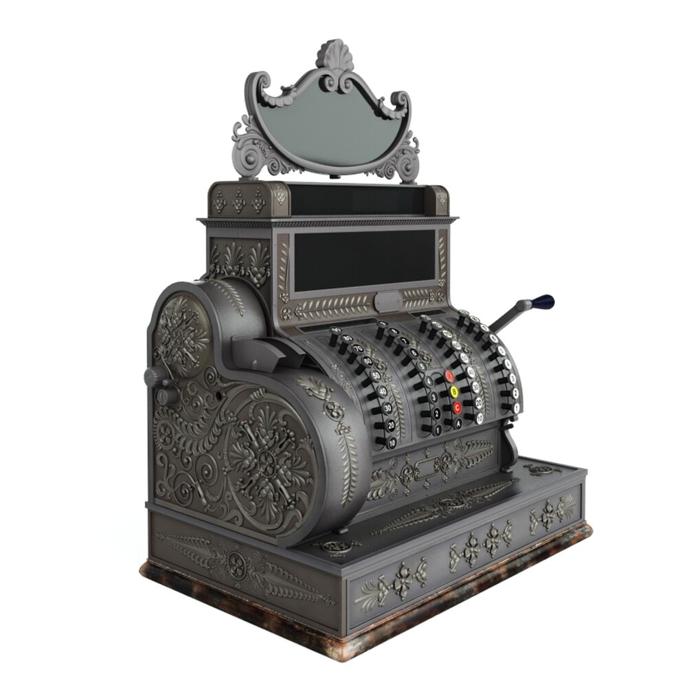 Vintage Cash Register 3D-Modell