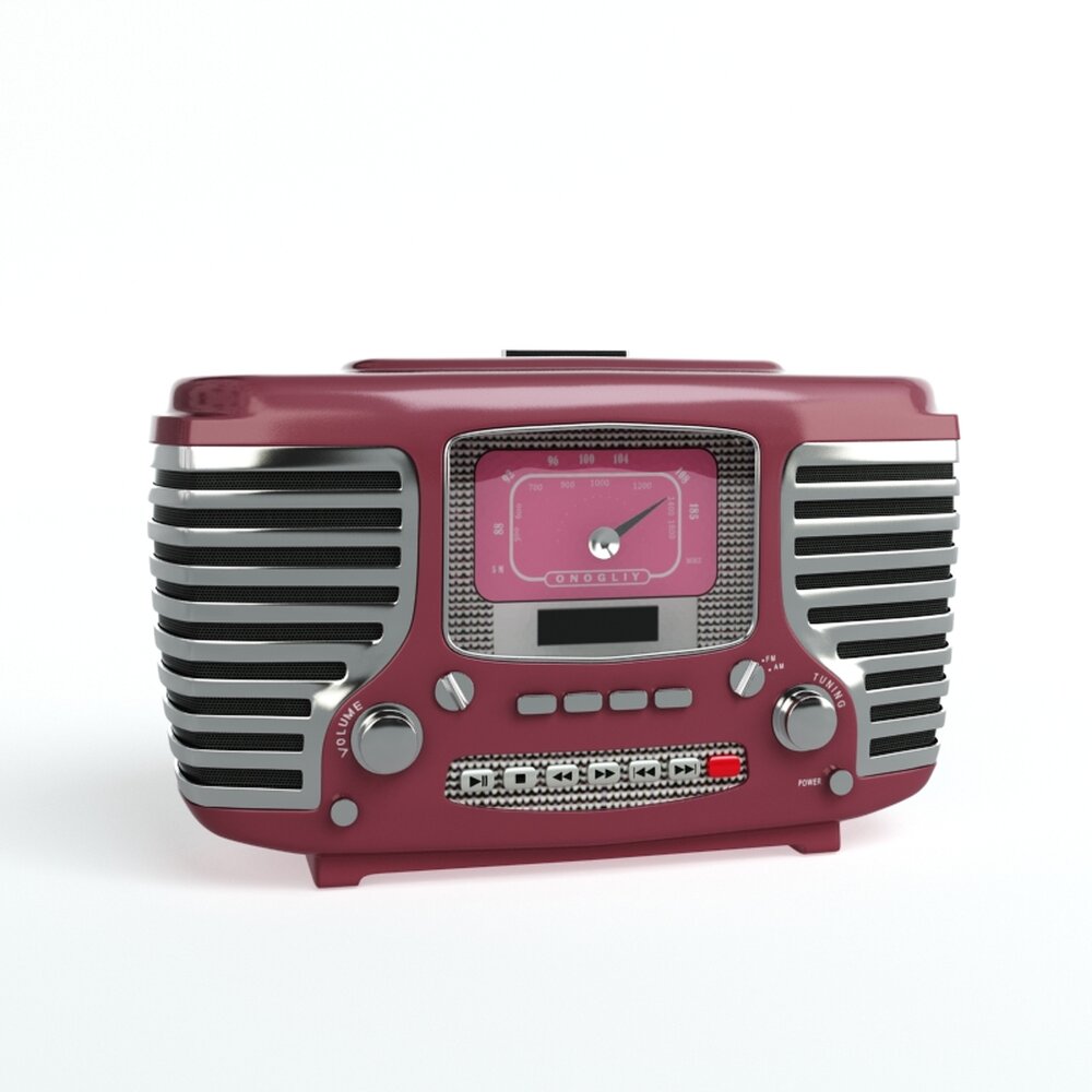 Retro Style Radio 3D-Modell