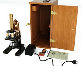 Vintage Microscope Set Modelo 3D