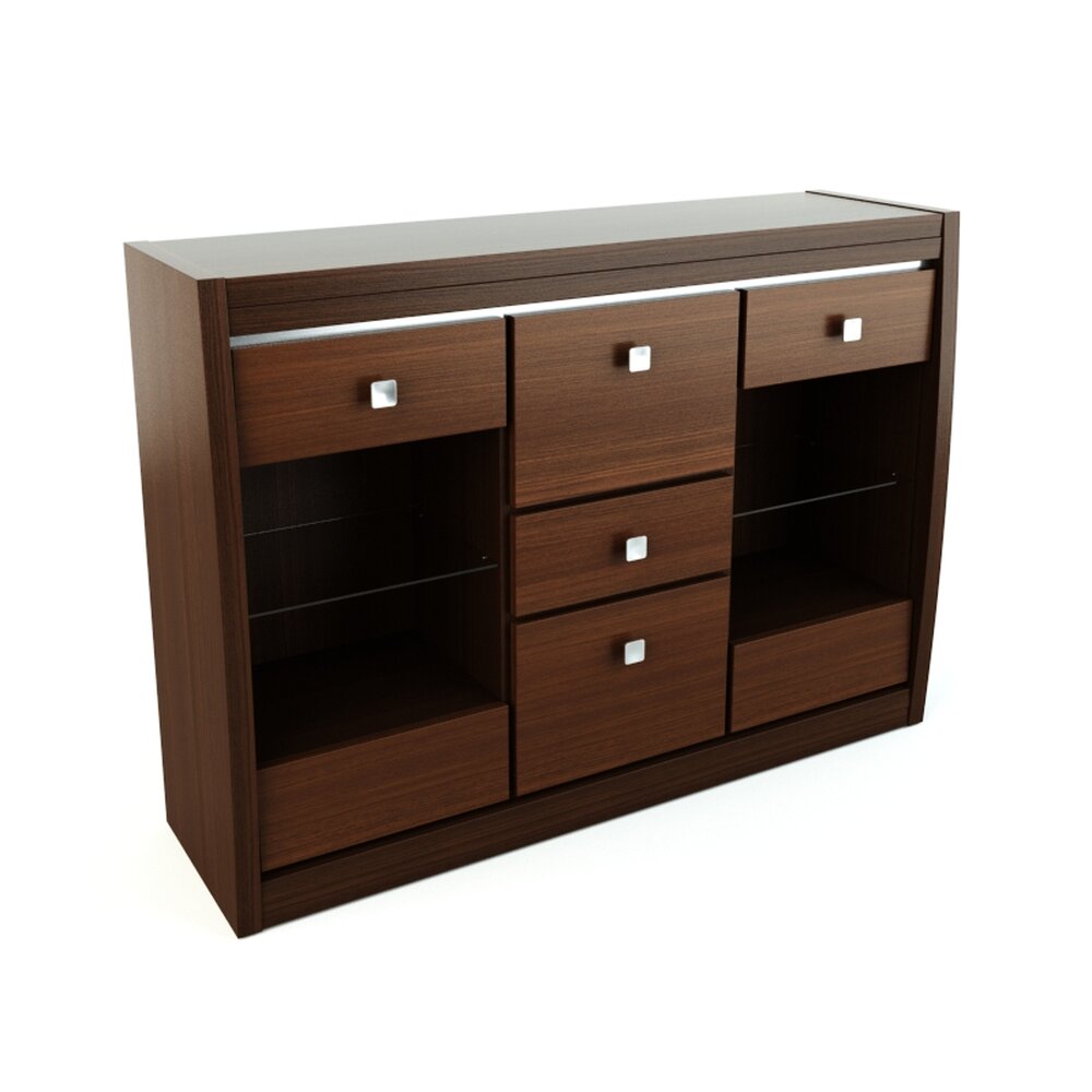 Wooden Sideboard Cabinet 3D-Modell