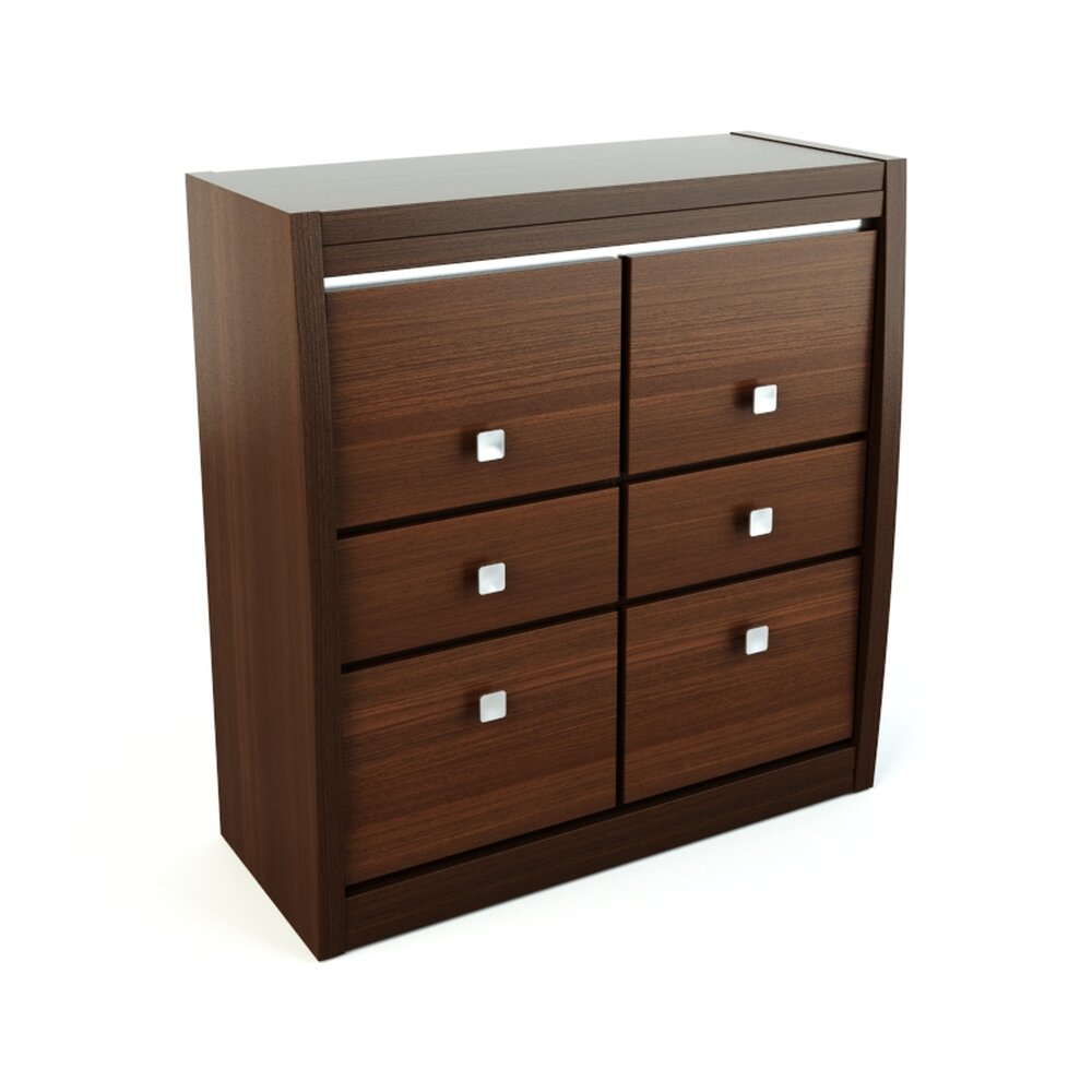 Wooden Dresser Cabinet 3D модель