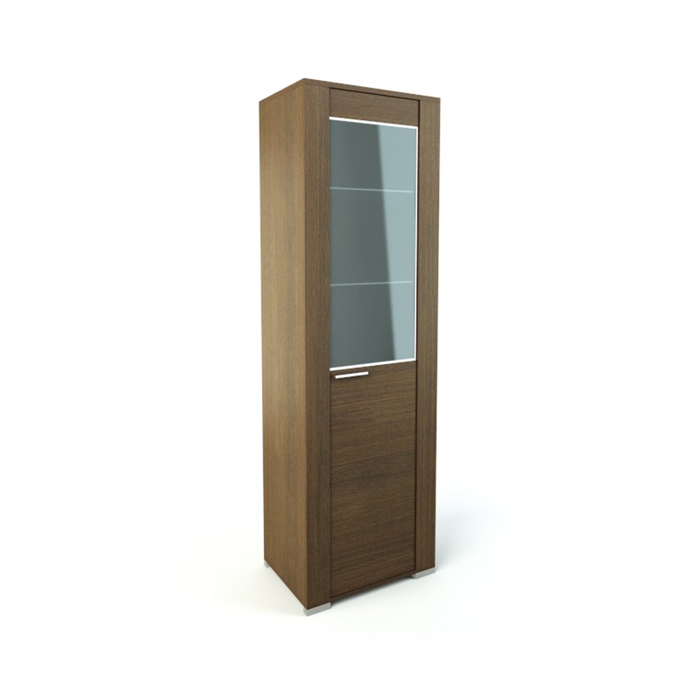Wooden Display Cabinet 3D модель