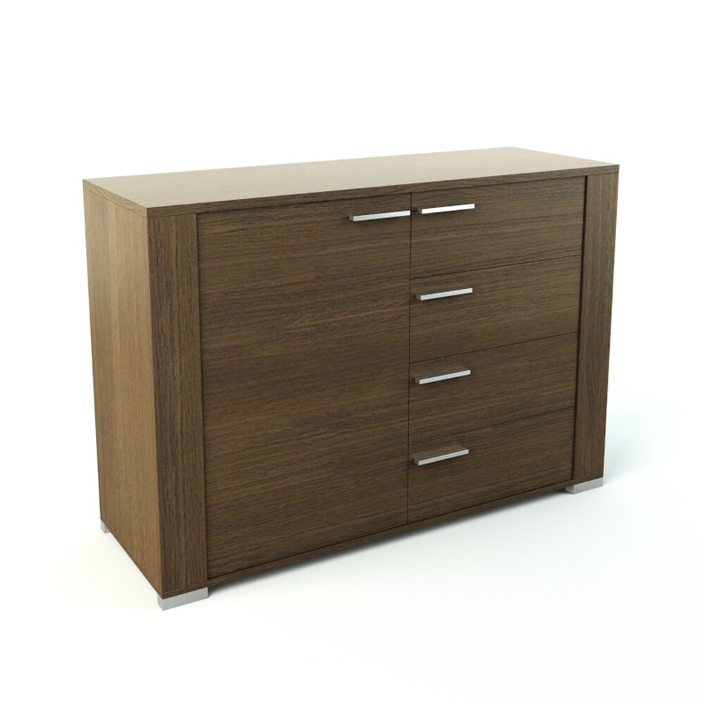 Modern Wooden Sideboard 02 Modèle 3d