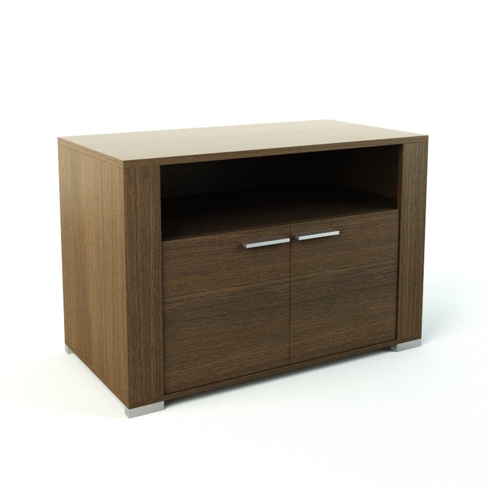 Modern Wooden Cabinet 3D модель