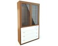 Wooden Display Cabinet 02 Modello 3D
