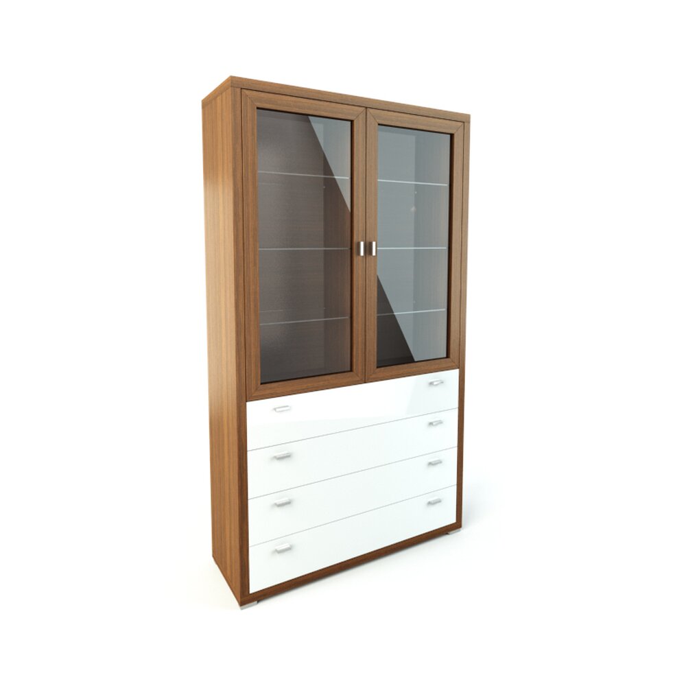 Wooden Display Cabinet 02 Modelo 3d