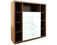 Wooden Dresser with Shelves 3Dモデル