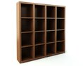 Wooden Bookcase Shelving 3d model